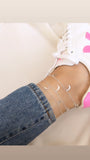 Moon and Star anklet